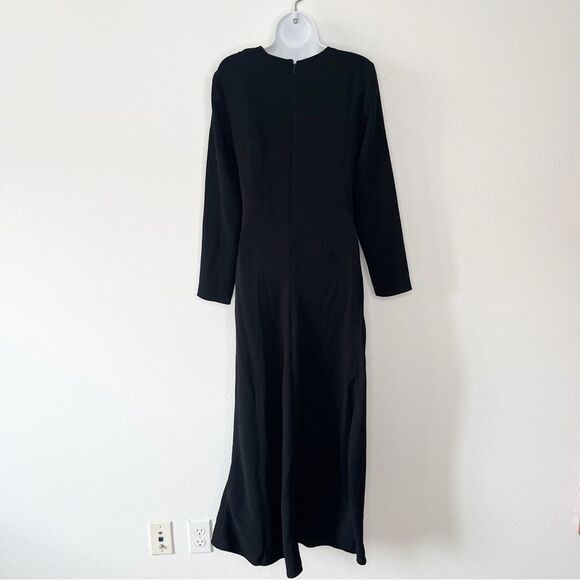 NWT ba&sh Yona Cutout Midi Long Sleeve Black Dress Small Special Occasion Chic - Picture 5 of 8